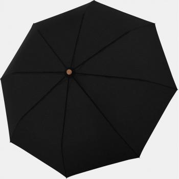 Paraguas largo Nature Doppler negro con tejido RPET