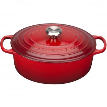 Le Creuset Oval Cast Iron Dutch Oven 35 cm Cherry Red