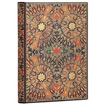 Libreta Midi Rayada Tapa Dura con Cierre Elástico Flores Incandescentes Paperblanks Multicolor
