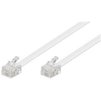 Microconnect Cable Telefónico RJ11 15m Blanco