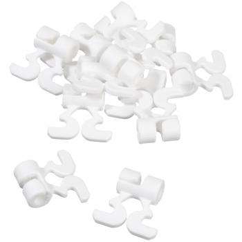 Spalding Quick Clip AC 83565 - Clips para Sujetar la Red a la Canasta de Baloncesto Blanco Blanco Talla:1