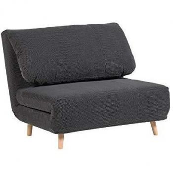 Kave Home - Sofá Cama Keren 106 cm Efecto Pana Gris Oscuro