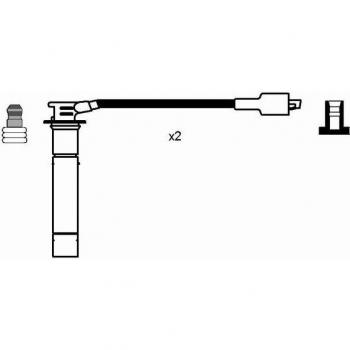 Juego de cables de encendido NGK 7706 con alta resistencia al calor, aislamiento de caucho, conectores anti-corrosión y diseño optimizado para una mejor transmisión de corriente