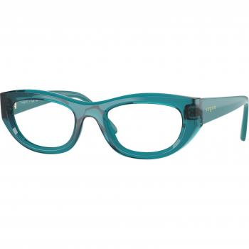 Gafas de Vista Vogue Eyewear VO5615 3068 para Mujer, Armazón Cat Eye, Nylon Azul Transparente, Talla 49