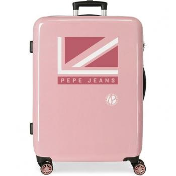 Maleta mediana Pepe Jeans Carol rígida 68cm nude
