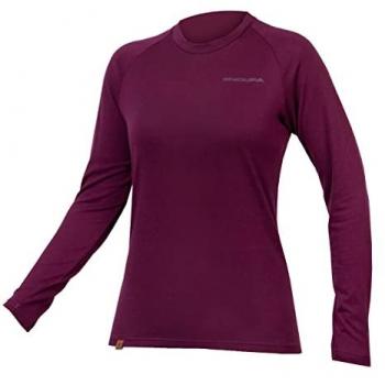 Camiseta térmica de manga larga para mujer Endura BaaBaa granate (S)
