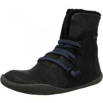 Camper Peu Women's Ankle Boots - Black Smooth Leather, Size 36