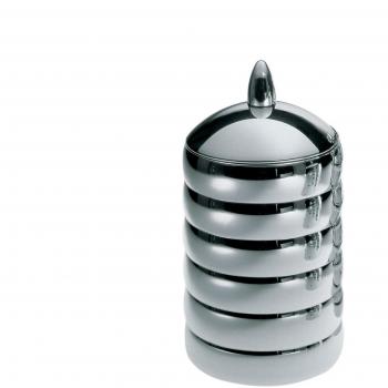 Alessi CB02 Jarra de vidrio con tapa de acero inoxidable, capacidad de 1.5 litros, diseño moderno y elegante, apta para lavavajillas, ideal para servir agua o bebidas frías