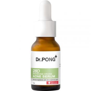 Suero Blanqueador para Acné Dr.PONG+ 28D con Drones, 2% BHA, Zinc PCA y Niacinamida, 15 ml (3 piezas)