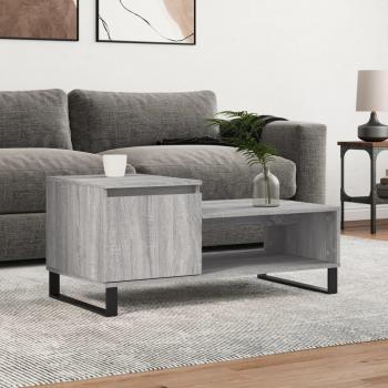Mesa de centro Sonoma gris 100x50x45 cm madera multicapa contrachapada Vidaxl
