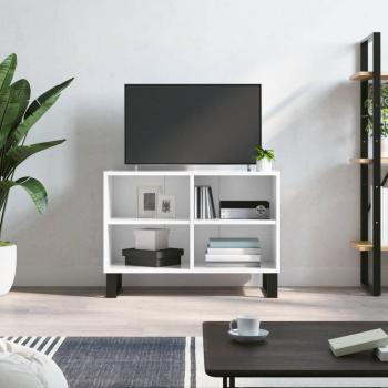 Soporte para TV blanco pulido de madera multicapa 69,5x30x50 cm