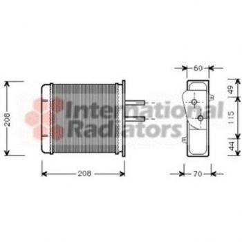 Van Wezel 17006150 Interior de intercambiador de Calor Calefacción