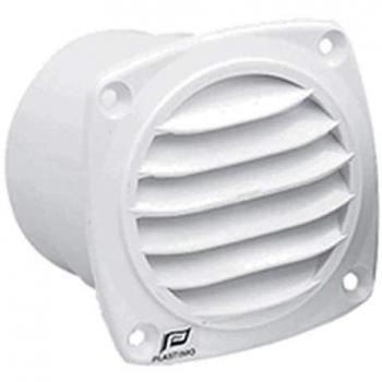 Presa de Aire Plástica Blanca 82x82 mm con Ventilador Plastimo (5 Unidades)