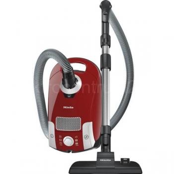 Miele Compact C1 Hard floor - Aspirador con bolsa para un cuidado de calidad de suelos sensibles, color rojo