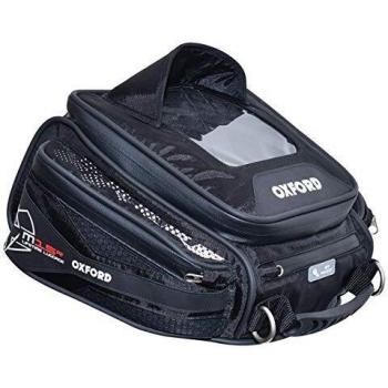 Bolsa de depósito para moto Oxford Q15R - Negra, 15L, con sistema de sujeción rápida