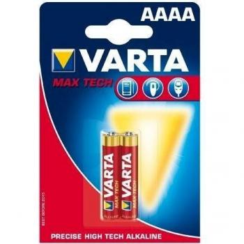 Varta Max Tech - Pilas alcalinas, 1.5 volts, pack de 2, tamaño AAAA