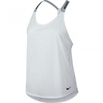 Nike W Nk Dry Elastika Camiseta sin Mangas, Mujer, Blanco