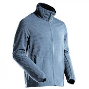 Sudadera de Microfibra Personalizada con Media Cremallera, Azul Piedra, Pequeña