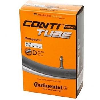 Continental Schlauch Compact Cámara de Aire para Bicicleta, Unisex Adulto, Negro, Talla única
