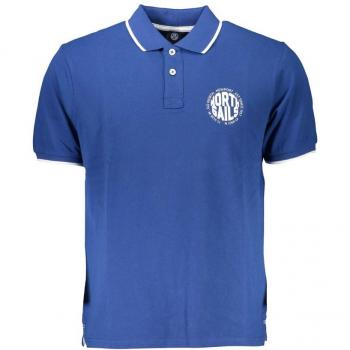 North Sails Blue Cotton Polo Shirt - XXL