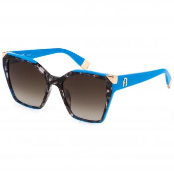 Police Stylish Eyeglasses Vpla92 Blue Unisex 54 MM