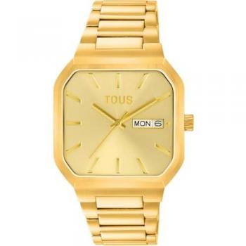 Reloj Analógico Mujer Tous Lit con Brazalete de Acero IPG Dorado, Esfera Oro 5 ATM