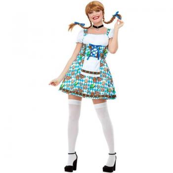 Disfraz de Alemana Oktoberfest Azul para mujer