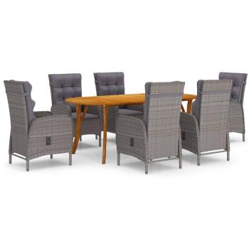 7-Piece Gray Outdoor Dining Set