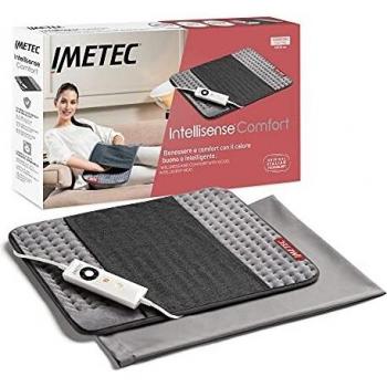 Imetec Termoforo Intellisense 16783, Almohadilla Térmica Rectangular 40x35 cm, 110 W, con Bolsa para Manos, Comando Digital, Lavable a 30°C