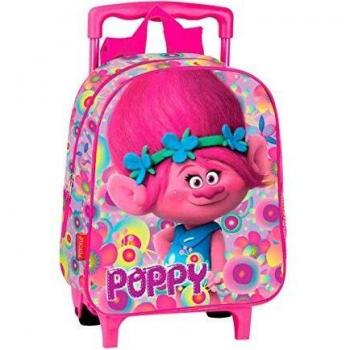 Perona 53602 - Mochila infantil con ruedas, Trolls Poppy Flowers 28cm