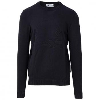 JACK & JONES – Sudadera Hombre Skull Knit Fit Crew Neck 12140789 Negro XXL