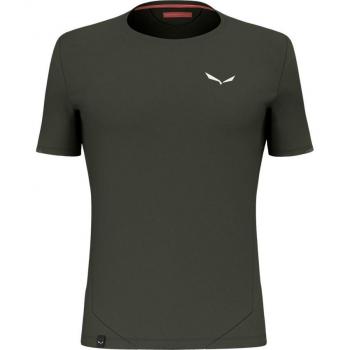 Camiseta de Manga Corta Salewa Pedroc Dry Hyb para Hombre - Talla 46 - Color Verde Oliva Oscuro