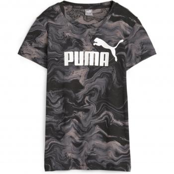 Camiseta Puma Essential+ Marbleized Manga Corta Gris Negro Mujer - XS