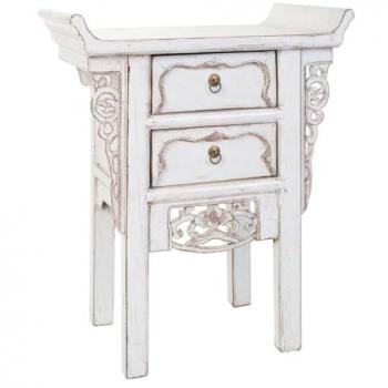 Mesa telefonera de madera acabado artesanal Alexandra House 69x41x88h cm