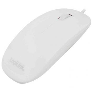 Ratón óptico USB blanco plano LogiLink ID0062 1000dpi