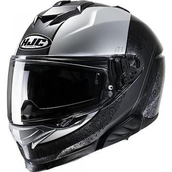HJC Casco Integral i71 Sera Gris - Casco de señora, color negro y gris, talla XS (54-55 cm)