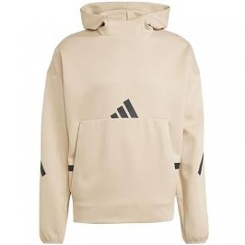 Sudadera Adidas Z.N.E. Hoodie Hombre Beige - Talla M - Poly Mesh - Color Beige y Negro