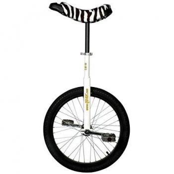 Monociclo Luxus QU-AX20 de 406MM con Llanta de Aluminio y Sillín Estampado Cebra en Color Blanco