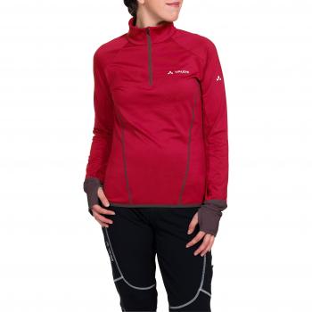 VAUDE Livigno – Jersey para Mujer Halfzip, Indian Red, 40, 04280