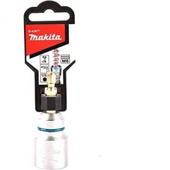 MAKITA B-42977 Llave Vaso para Varilla, 8 mm, Red/Black/Cream
