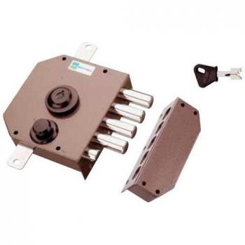 Cerradura golpe-llave esmatado derecha Mottura R.630 con varillas (sin barras) CS63012D