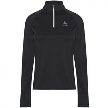 Forro Polar Odlo Besso con Media Cremallera para Mujer en Negro (Talla M)