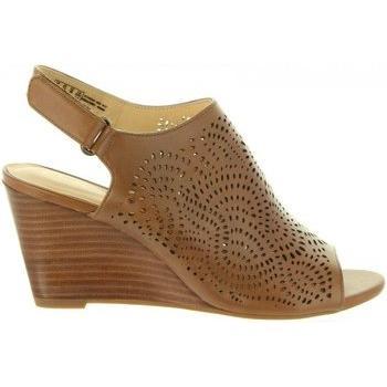 Alpargatas de cuña para mujer Clarks 26131855 RAVEN en cuero color TAN