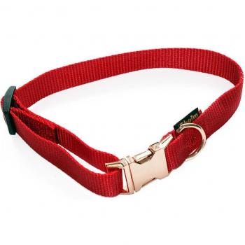 Collar Heim Locked Rosé Tinto, Vermelho - 35-60 cm Contorno de Cuello, Ancho 25 mm