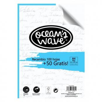 Oceans Wave Pack de 150 Hojas A4 90gr - Color Blanco