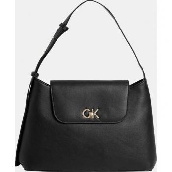Calvin Klein Black Polyester Shoulder Handbag with Internal Pocket, Size: ONE SIZE