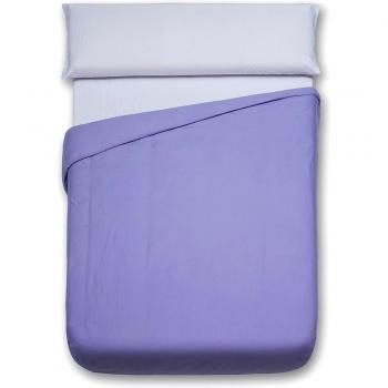 Sancarlos - Funda nórdica lisa, 100% Algodón, Color lila, Cama de 160/180 cm