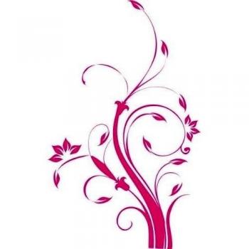 INDIGOS Vinilo Decorativo para Pared W310 Rama de la Flor Ramas del árbol Planta de 80x49cm, Rosa, 80x8x49 cm