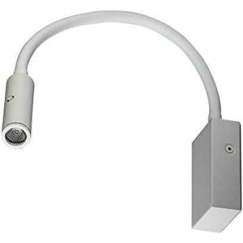Aplique de Pared LED para Lectura 3W 3000K Blanco Flexible con Interruptor On/Off