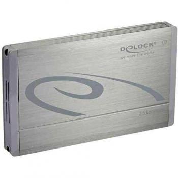 DeLOCK 42554 Carcasa de Disco Duro/SSD 2.5 Plata Caja para Disco Duro Externo - Disco Duro en Red
